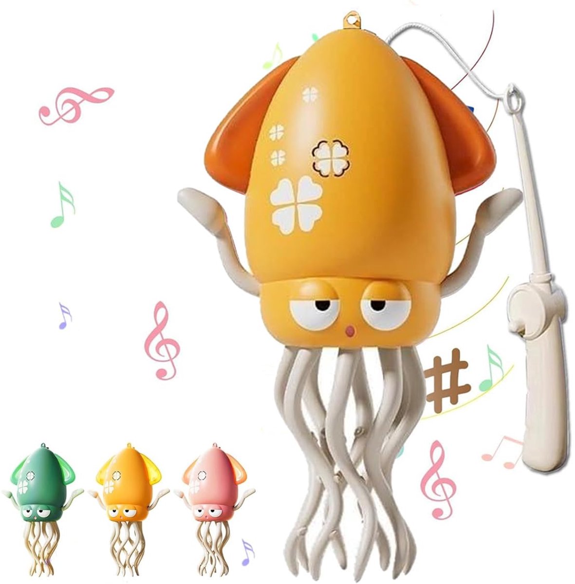 Magische Dansende Octopus - Slimme Obstakelontwijkende Robot Met Led-lichtshow En Muziek, USB-oplaadbare Inktvis Voor Op De Buik Voor Babys | Elektrische Kruipende Octopus | Interactief Cadeau Voor Kinderen Vanaf 3 Jaar